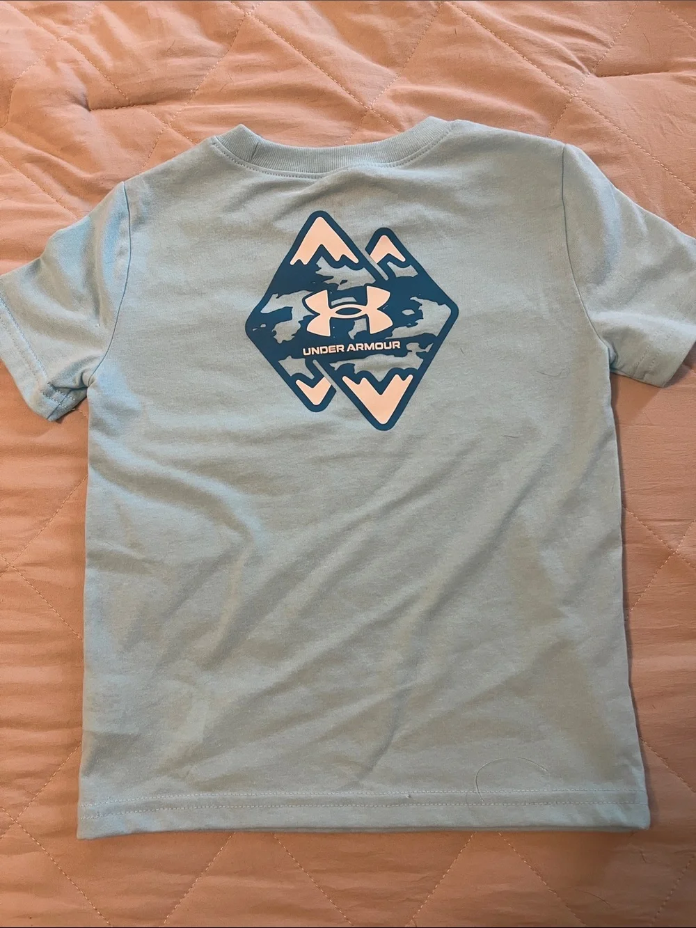 Under Armour Light Blue Tee with Navy Athletic Shorts